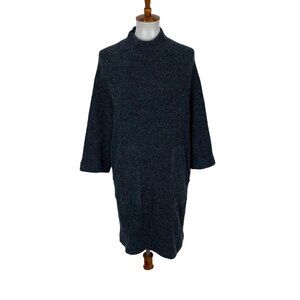 Privilege Australia Blue Gray Sweater Dress 8 Long Sleeve Cozy Minimalist Chic